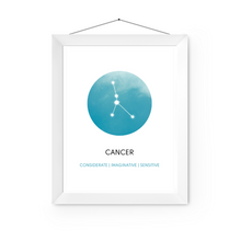  Cancer Sign Art Print | Home Decor | Zodiac Art Decor | Room Ideas | Perfect Gift