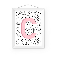  Initial Letter C Art Print | First Letter | Name Print | Dots Art Print | Cute Room Ideas