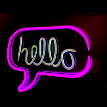  Big Hello Neon Sign | LED Lights | Welcome Sign | Fun Wall Decor | Room Decor