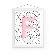  Initial Letter F Art Print | First Letter | Name Print | Dots Art Print | Cute Room Ideas