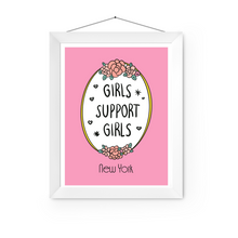  Girls Support Girls Art Print | Preppy and Pink Collection