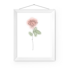  Red Rose Flowers Art Print | Home Decor | Minimalist Drawing | Room Ideas | Elegant Art Prints