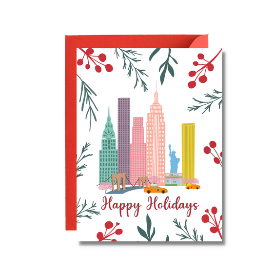 Happy Holidays NYC Festive Card | Greeting Cards | Holiday Cards