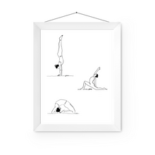  Yoga 3 Poses Art Print | Home Decor | Fit Decor | Room Ideas | Yoga Lover