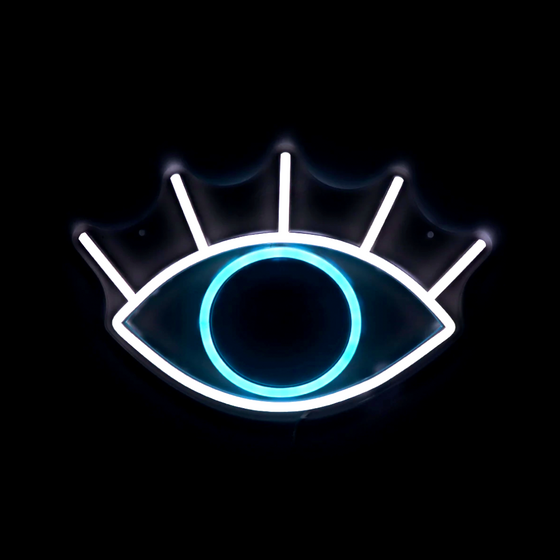 Evil Eye Neon | LED Lights |  Good Luck Sign | Fun Wall Decor | Room Decor