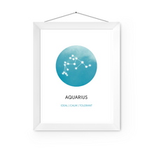  Aquarius Sign Art Print | Home Decor | Zodiac Art Decor | Room Ideas | Perfect Gift
