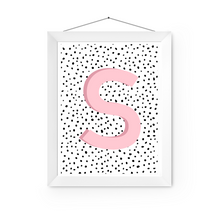  Initial Letter S Art Print | First Letter | Name Print | Dots Art Print | Cute Room Ideas