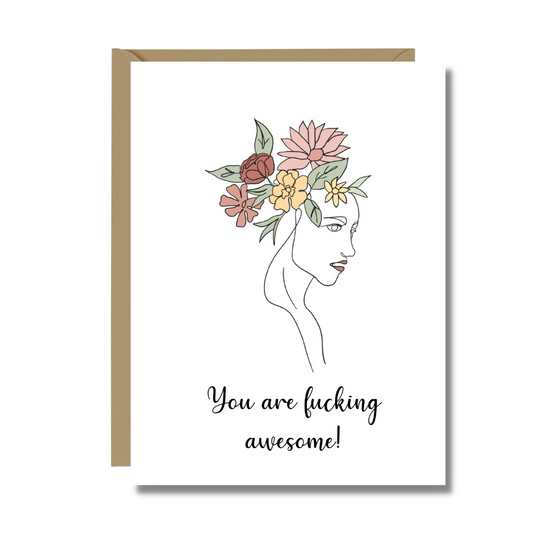 You are Awesome Card | Minimalist Greeting Cards | Funny and Elegant Cards | Love and Friendship Cards