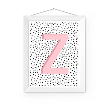  Initial Letter Z Art Print | First Letter | Name Print | Dots Art Print | Cute Room Ideas