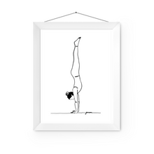  Yoga Handstand Pose Art Print | Home Decor | Fit Decor | Room Ideas | Yoga Lover