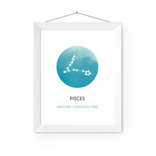  Pisces Sign Art Print | Home Decor | Zodiac Art Decor | Room Ideas | Perfect Gift