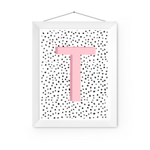  Initial Letter T Art Print | First Letter | Name Print | Dots Art Print | Cute Room Ideas
