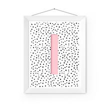  Initial Letter I Art Print | First Letter | Name Print | Dots Art Print | Cute Room Ideas