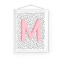  Initial Letter M Art Print | First Letter | Name Print | Dots Art Print | Cute Room Ideas