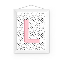  Initial Letter L Art Print | First Letter | Name Print | Dots Art Print | Cute Room Ideas