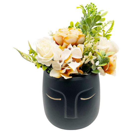 Black Face Ceramic Vase | Flower Arrangement | Modern Decor | Home Decor | Unique Pieces