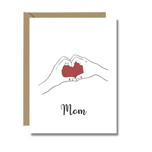  Mom Heart Card | Minimalist Greeting Cards | Elegant Cards | Mother's Day