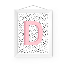  Initial Letter D Art Print | First Letter | Name Print | Dots Art Print | Cute Room Ideas