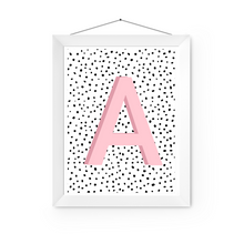  Initial Letter A Art Print | First Letter | Name Print | Dots Art Print | Cute Room Ideas