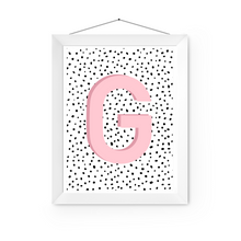  Initial Letter G Art Print | First Letter | Name Print | Dots Art Print | Cute Room Ideas