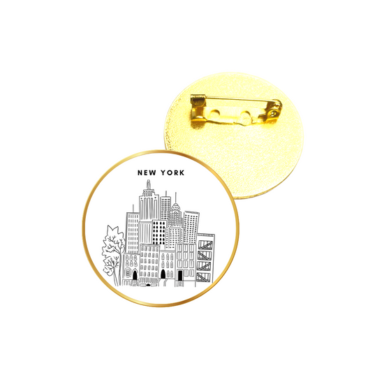 New York Classic Gold Pin | Minimalist Pin | Perfect for Jackets and More!