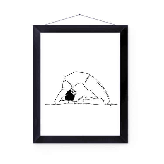 Yoga Camel Pose Art Print | Home Decor | Fit Decor | Room Ideas | Yoga Lover