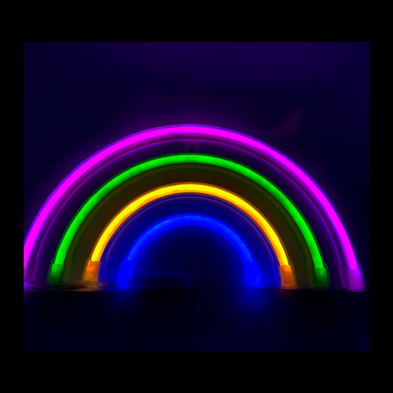 Rainbow Neon Signs | LED Lights | Art Wall Decor | Fun Wall Decor | Room Decor | Creative Spaces