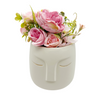 White Face Ceramic Vase | Flower Arrangement | Modern Decor | Home Decor | Unique Pieces
