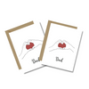 Dad Minimalist Heart Card | Minimalist Greeting Cards | Elegant Cards | Family Cards | Father's Day