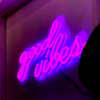Good Vibes Only Neon Sign | LED Lights | Art Wall Decor | Fun Wall Decor | Room Decor