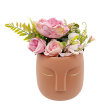  Light Orange Face Ceramic Vase | Flower Arrangement | Modern Decor | Home Decor | Unique Pieces