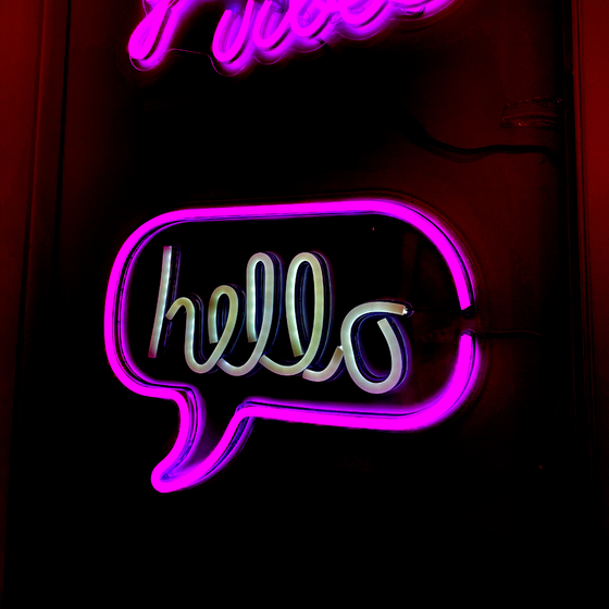 Big Hello Neon Sign | LED Lights | Welcome Sign | Fun Wall Decor | Room Decor