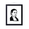 Frida Blank and White Art Print | Home Decor | Minimalist Drawing | Room Ideas | Iconic People