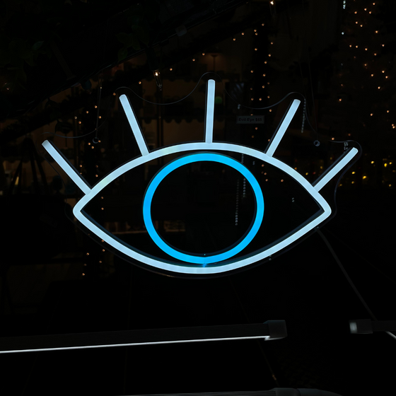 Evil Eye Neon | LED Lights |  Good Luck Sign | Fun Wall Decor | Room Decor