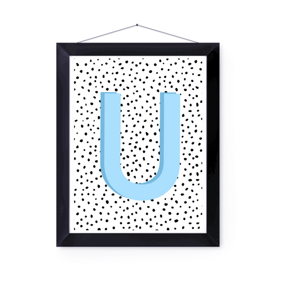 Initial Letter T Art Print | First Letter | Name Print | Dots Art Print | Cute Room Ideas