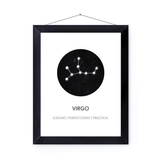 Virgo Sign Art Print | Home Decor | Zodiac Art Decor | Room Ideas | Perfect Gift