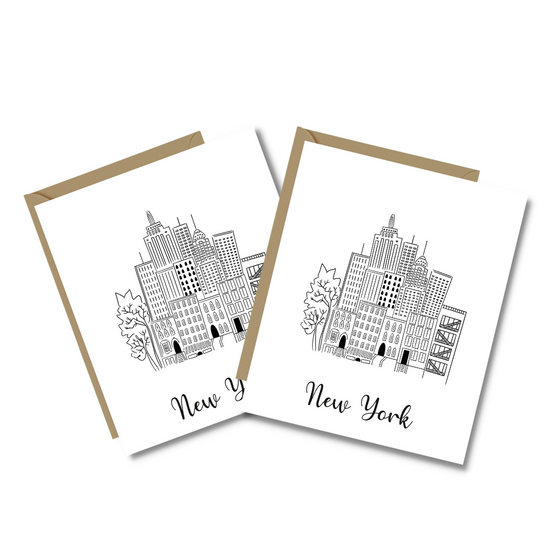 New York City Classic Card | Greeting Cards | Elegant Cards | Friendship Cards | Travel Gifts