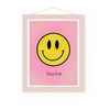 Smiley Face NYC Art Print | Preppy and Pink Collection