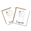 Congrats Card | Lady Red Wine Greeting Cards | Made in NYC | Celebration Card