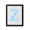 Initial Letter Z Art Print | First Letter | Name Print | Dots Art Print | Cute Room Ideas