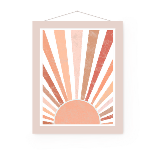 Half Sunrise Boho Art Print | Home Decor | Minimal Boho Print | Room Ideas | Boho Gallery | Abstract Art