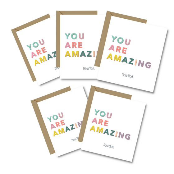 You are Amazing | Colorful Greeting Cards | Designed in NYC | Rainbow Colors