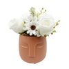 Light Orange Face Ceramic Vase | Flower Arrangement | Modern Decor | Home Decor | Unique Pieces