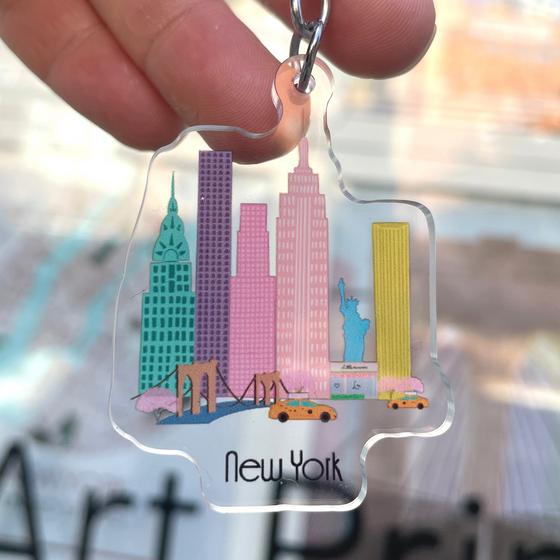 NYC Pink Key Chains | Made in NYC | Colorful Key Chain | NYC Lover | Cute Souvenirs