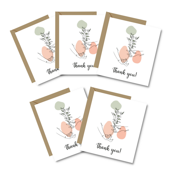 Thank You Card Boho Hands | Greeting Cards | Fun and Elegant Cards | Love Cards