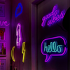 Big Hello Neon Sign | LED Lights | Welcome Sign | Fun Wall Decor | Room Decor