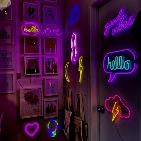 Good Vibes Only Neon Sign | LED Lights | Art Wall Decor | Fun Wall Decor | Room Decor