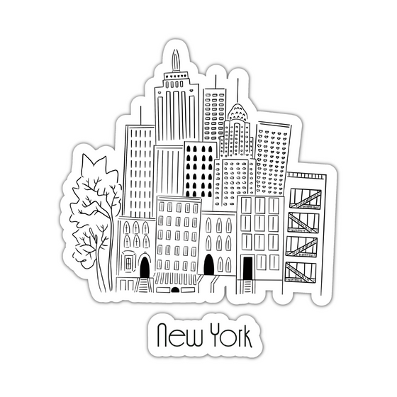NYC Black and White Sticker