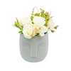 Grey Vase Face Ceramic Vase | Flower Arrangement | Modern Decor | Home Decor | Unique Pieces