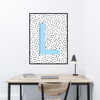 Initial Letter L Art Print | First Letter | Name Print | Dots Art Print | Cute Room Ideas
